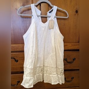 Doe and Rae  size large white linen tank